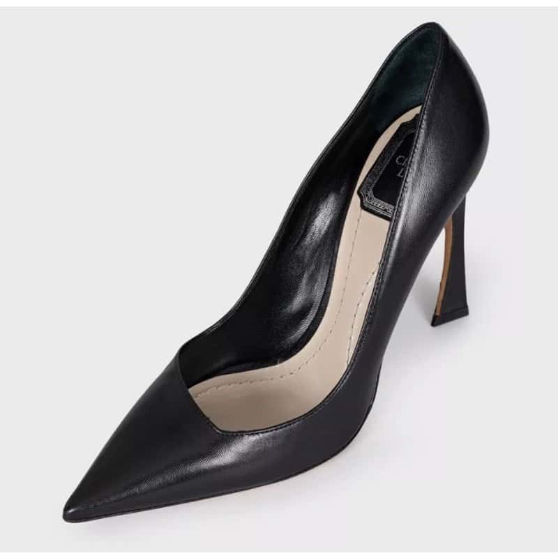 Christian Dior Christian Dior Black Leather Pointed Toe Pumps Sz.36.5 Pre-owned Black Leather Good condition - Box View