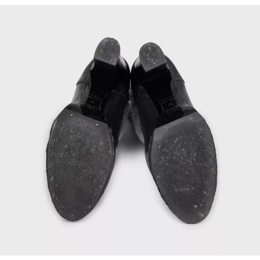 Dolce & Gabbana Dolce & Gabbana Black Leather Knitted Boots sz.37 pre-owned Black Leather Good condition - Box View
