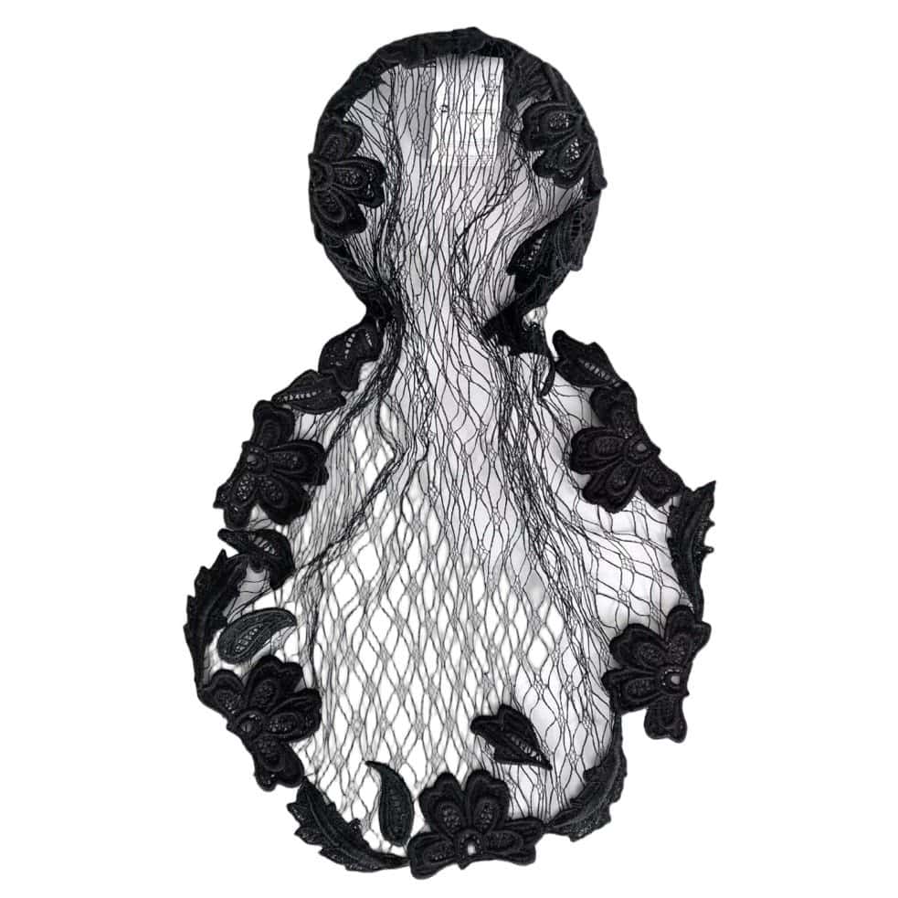 Dolce & Gabbana Dolce & Gabbana Black Lace Veil Headband Pre-owned Black Lace Never worn - Front View