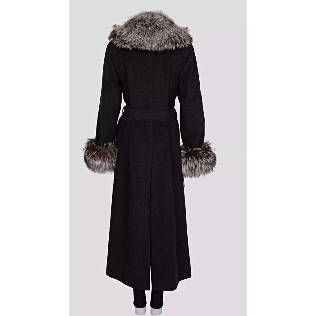 ZILLI Zilli Grey Coat with Detachable faux Fur Trim - Size L Pre-owned Grey Good condition - Inside View
