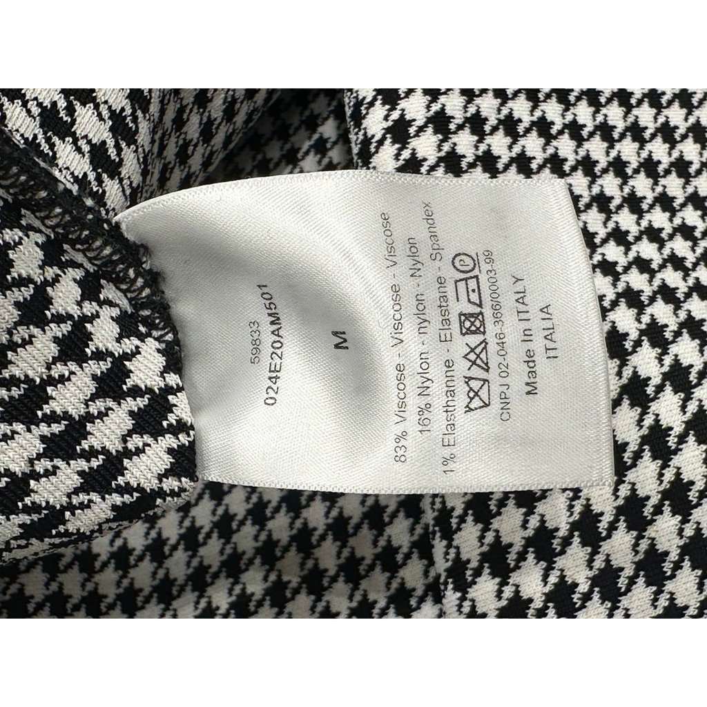 Christian Dior Elegant Christian Dior Houndstooth Bodysuit - Size M Pre-owned Black Good condition - Back View