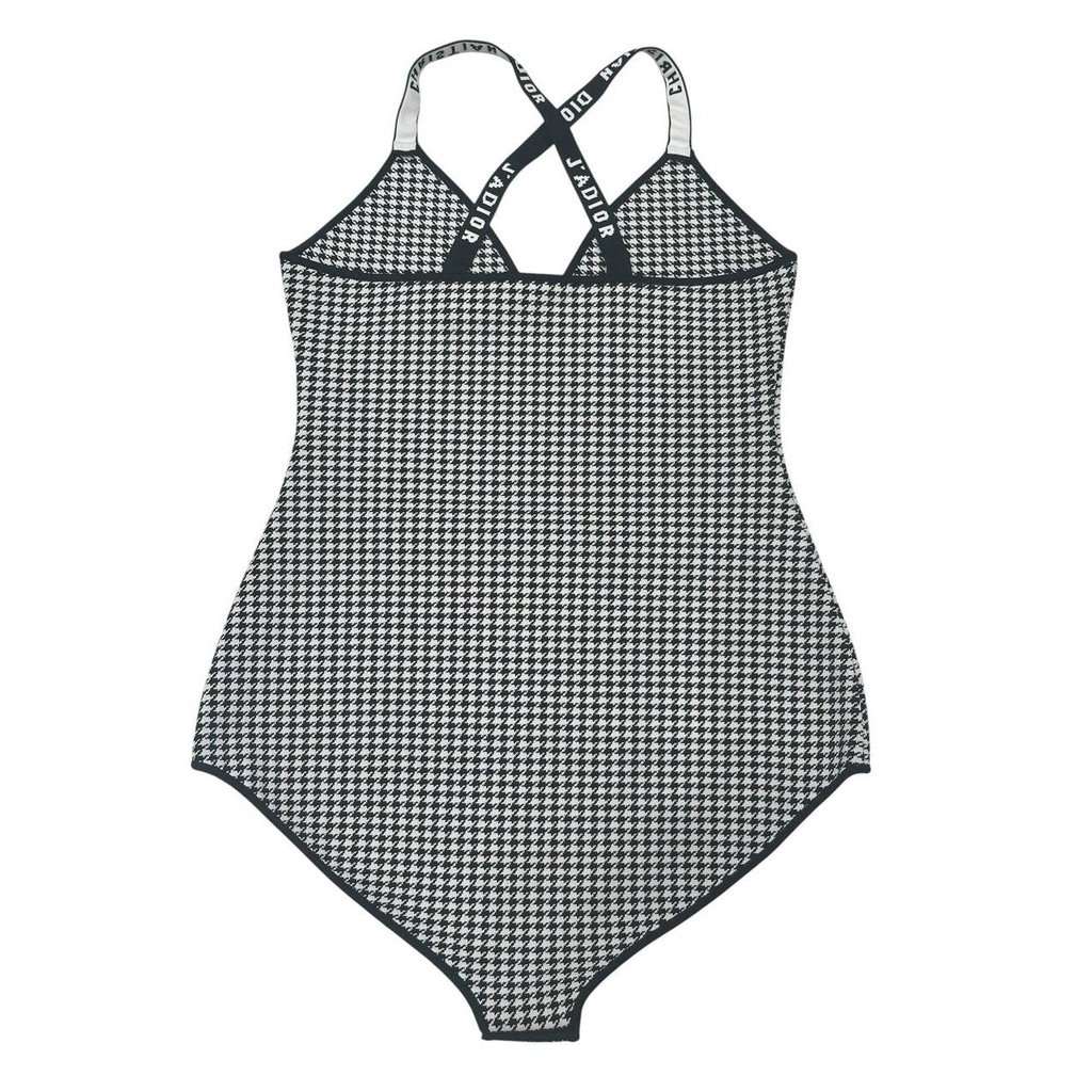 Christian Dior Elegant Christian Dior Houndstooth Bodysuit - Size M Pre-owned Black Good condition - Box View