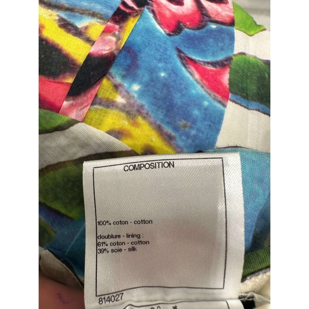 Chanel CHANEL 2015 Cruise Paris-Dubai Floral Maxi Dress Sz.38 Pre-owned Yellow Silk Good condition - Box View