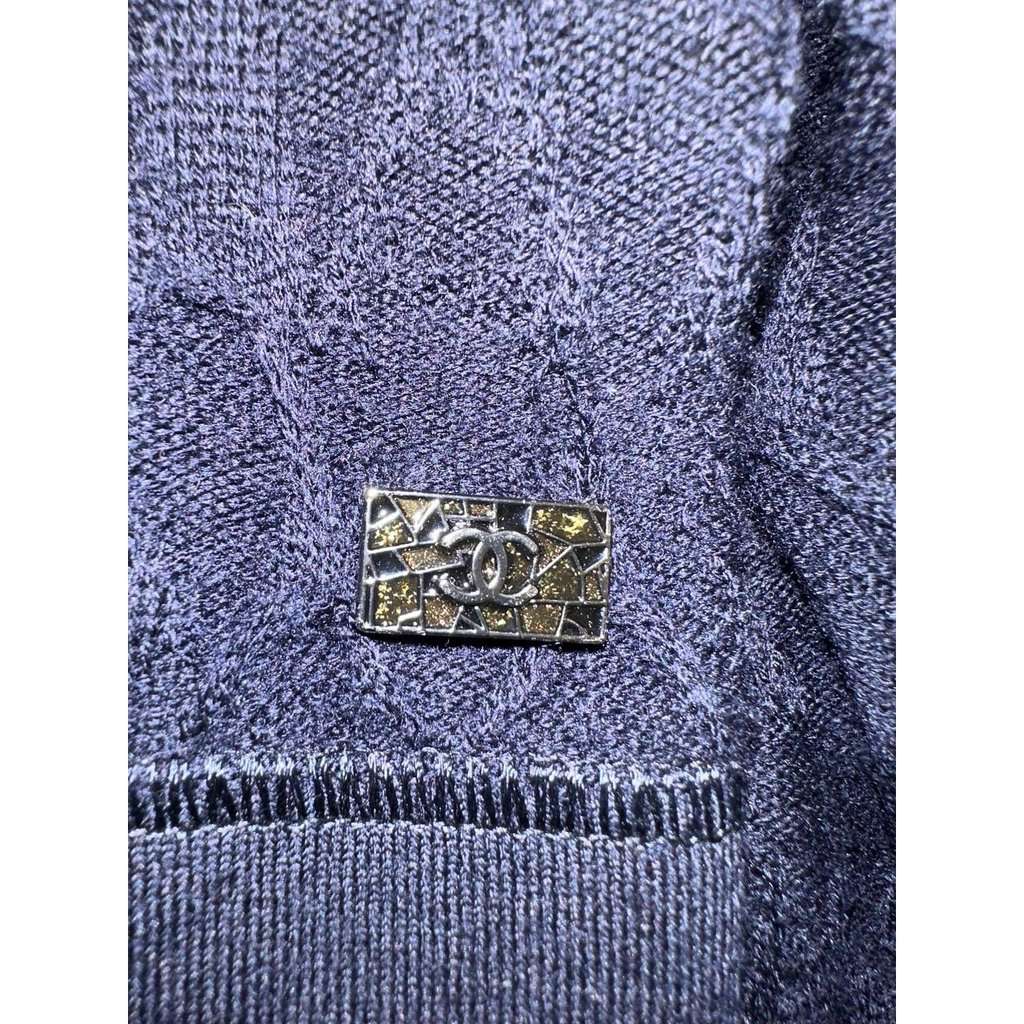 Chanel CHANEL Dark Blue Wool Dress Sz.38 pre-owned Blue Wool Good condition - Back View