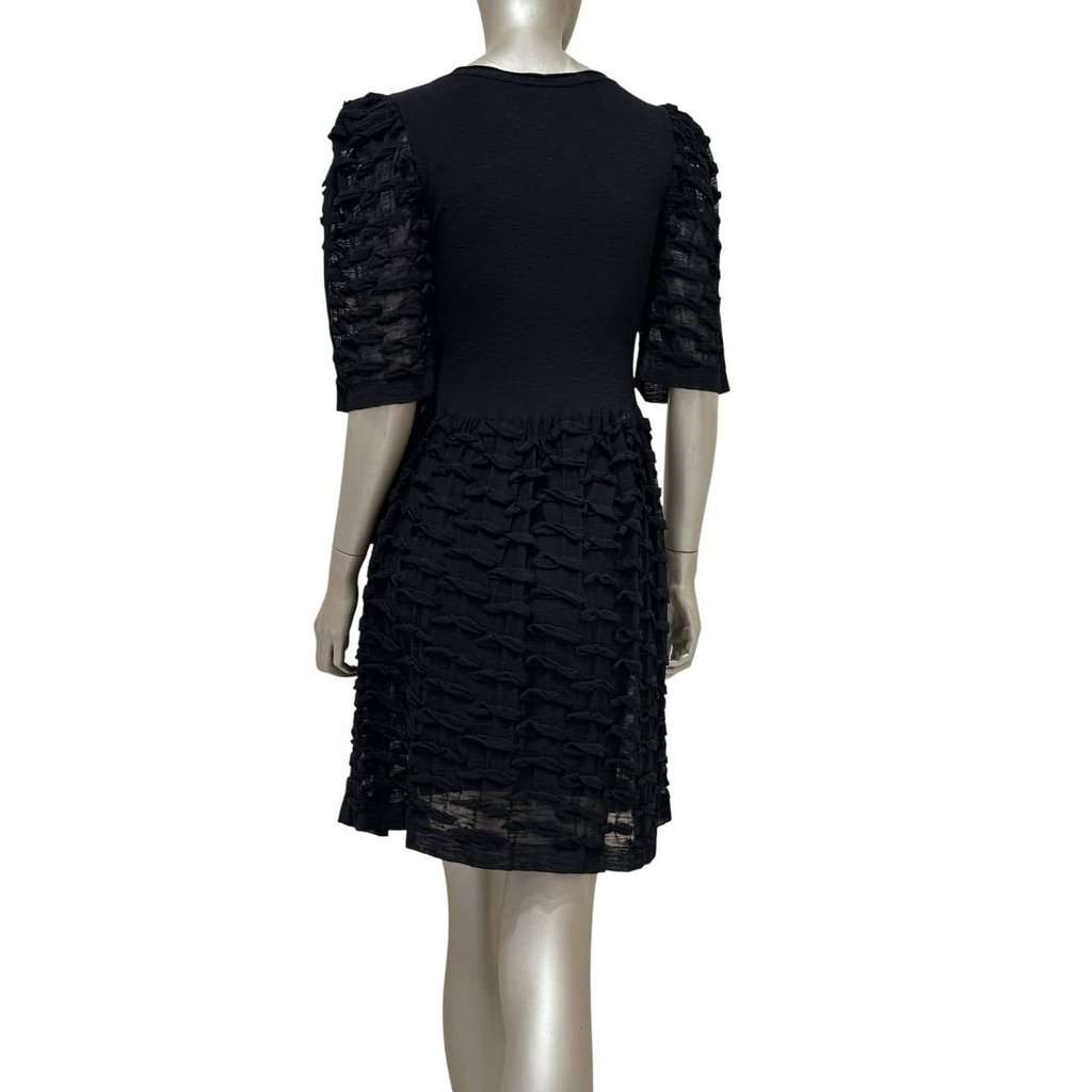 Chanel Chanel Black Cotton-Modal Dress - 2012 Collection Sz.36 pre-owned Black Cotton Good condition - Back View