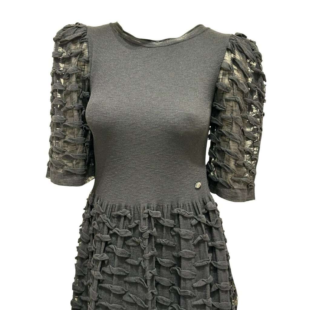 Chanel Chanel Black Cotton-Modal Dress - 2012 Collection Sz.36 pre-owned Black Cotton Good condition - Model View