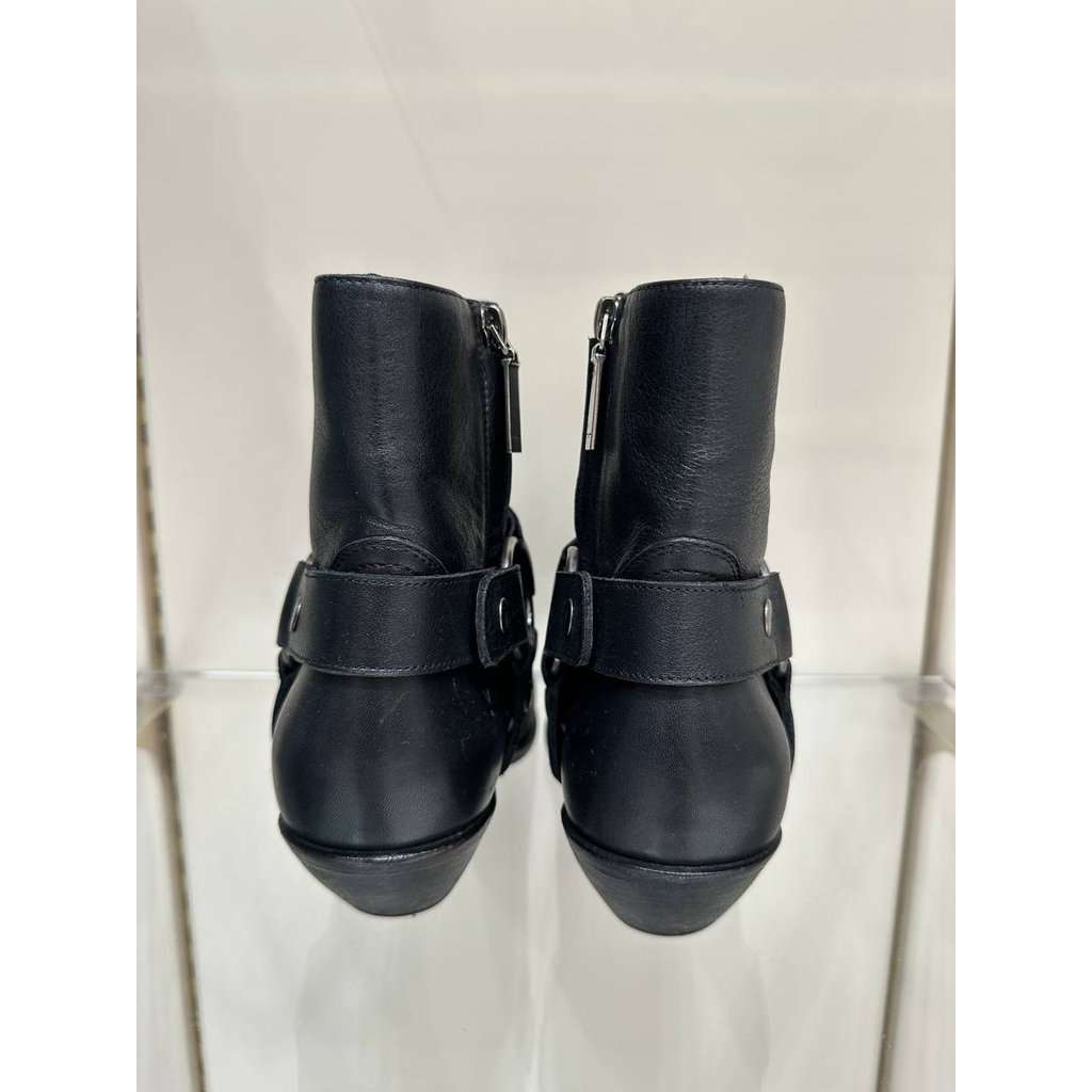 Saint Laurent Saint Laurent Black Leather Texan Ankle Boots Sz.37 pre-owned Black Leather Good condition - Inside View