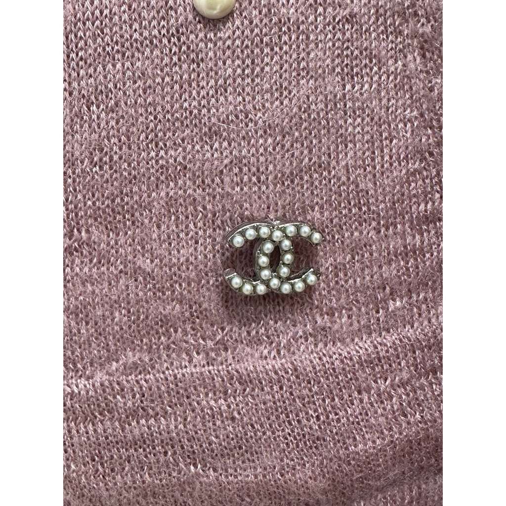 Chanel CHANEL 2014 Pink & White Pearl Mohair-Cashmere Dress Sz.38 pre-owned White Wool Good condition - Box View