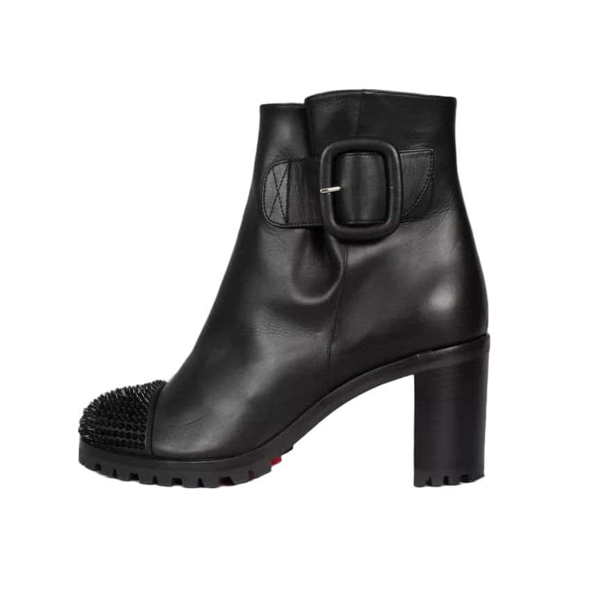 Christian Louboutin Christian Louboutin Olivia Black Leather Ankle Boots Sz.40 Pre-owned Black Leather Good condition - Front View