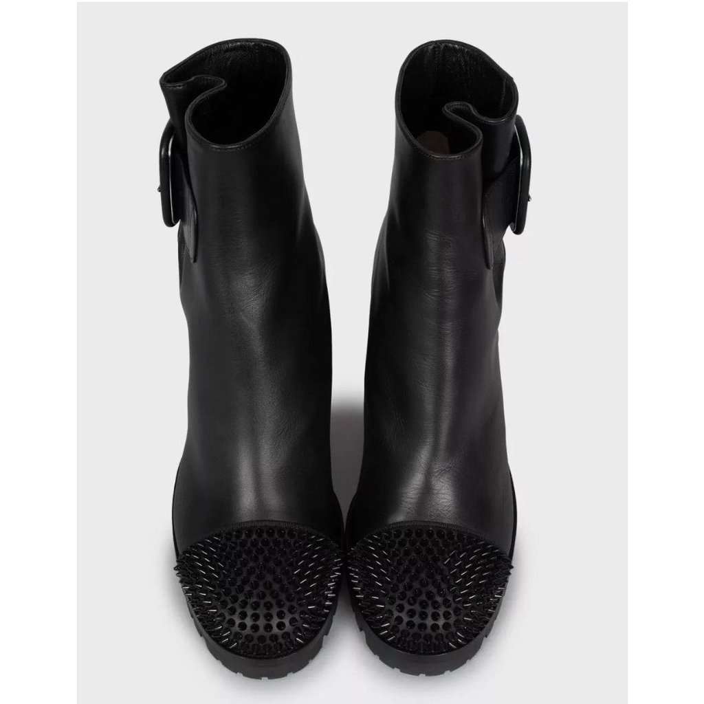 Christian Louboutin Christian Louboutin Olivia Black Leather Ankle Boots Sz.40 Pre-owned Black Leather Good condition - Back View