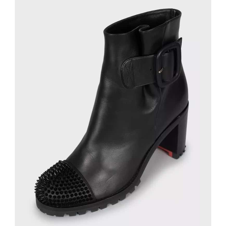 Christian Louboutin Christian Louboutin Olivia Black Leather Ankle Boots Sz.40 Pre-owned Black Leather Good condition - Inside View