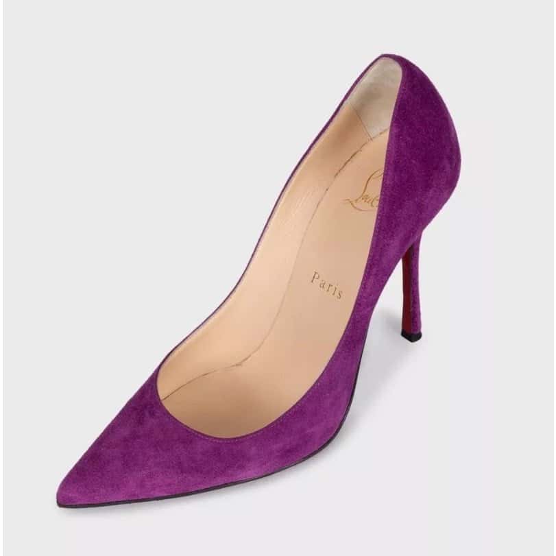Christian Louboutin Christian Louboutin Purple Suede Pointed Toe Pumps sz.37.5 Pre-owned Purple Suede Good condition - Inside View