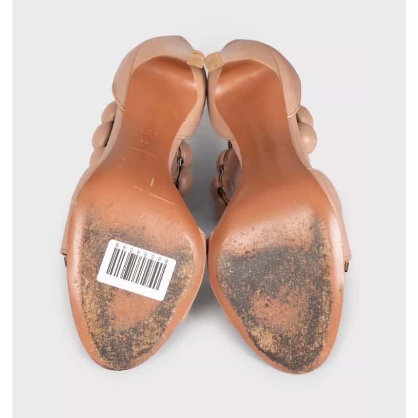 Alaïa Alaïa Beige Leather Stiletto Sandals - Size EU 37 pre-owned Beige Leather Good condition - Box View