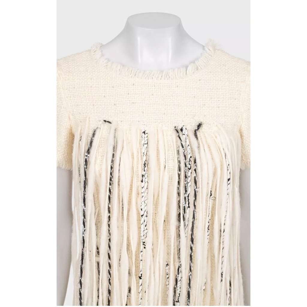 Chanel Chanel 2010 White Wool Dress Sz.38 Pre-owned White Wool Good condition - Model View