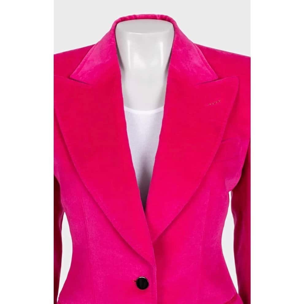 Tom Ford Tom Ford Pink Velvet Fitted Blazer - IT40/S pre-owned Pink Velvet Good condition - Model View