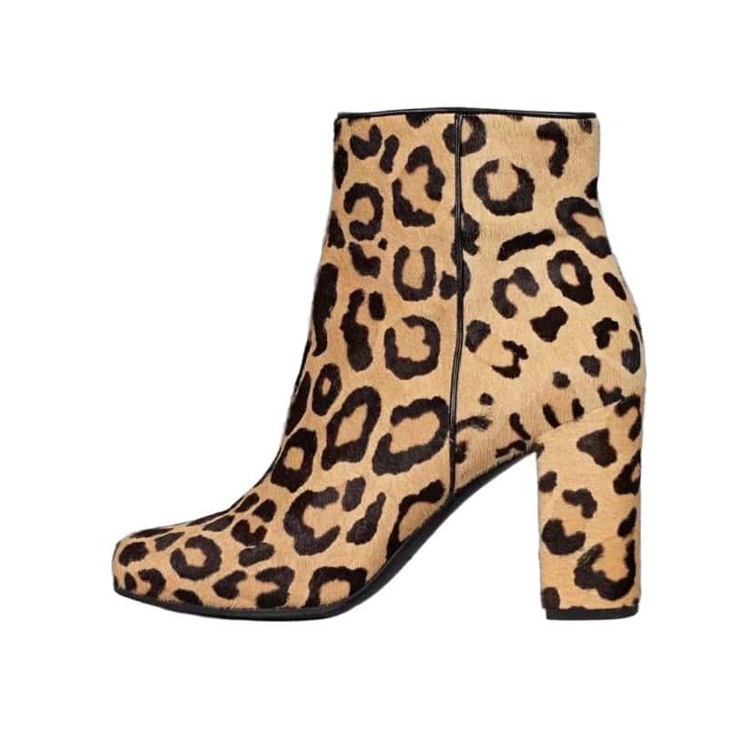 Saint Laurent Saint Laurent Animal-Print Leather Ankle Boots sz.40 pre-owned MultiColor Leather Good condition - Front View