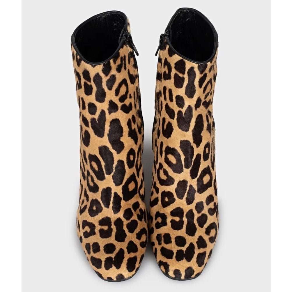 Saint Laurent Saint Laurent Animal-Print Leather Ankle Boots sz.40 pre-owned MultiColor Leather Good condition - Back View
