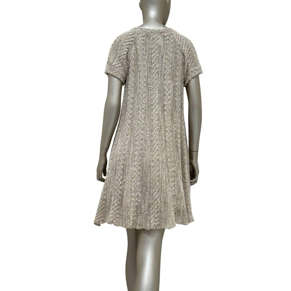 Chanel Chanel Alpaca & Linen Knit Dress - Beige Size 38 Pre-owned Beige Linen Good condition - Back View