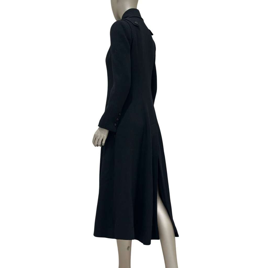 Chanel Chanel Black Wool Coat - Silk Lined & Tailored Sz.36 Pre-owned Black Wool Good condition - Back View