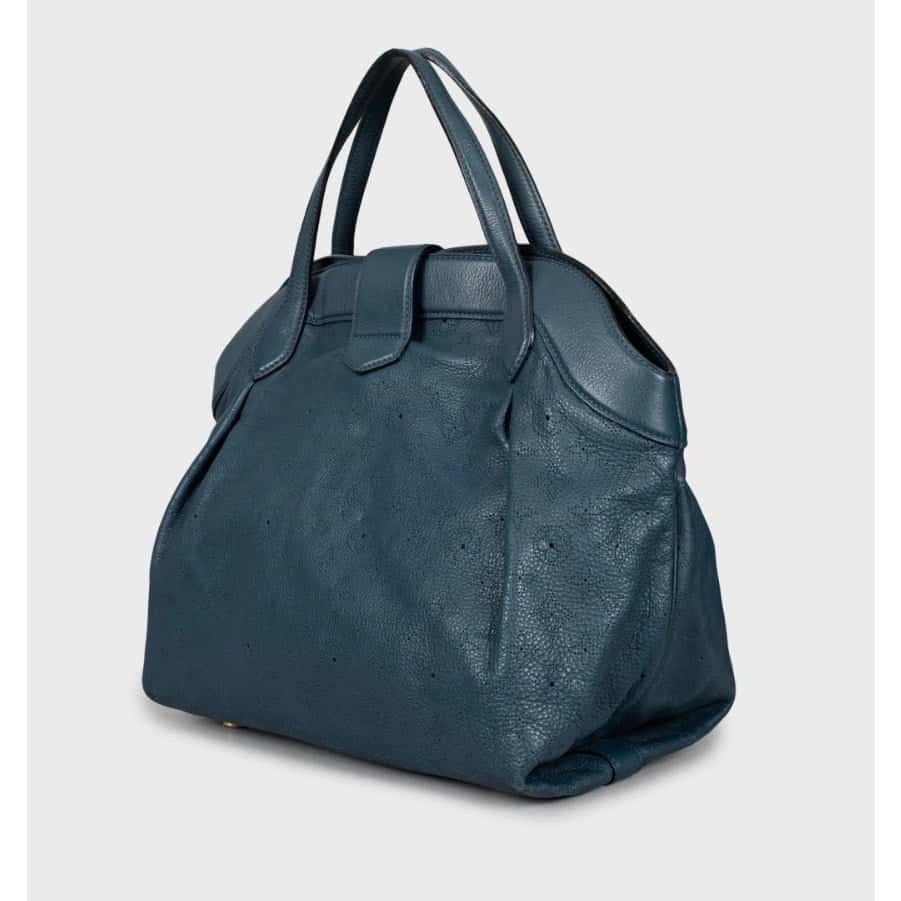Louis Vuitton Louis Vuitton Mahina Leather Bag Pre-owned Blue Leather Good condition - Back View