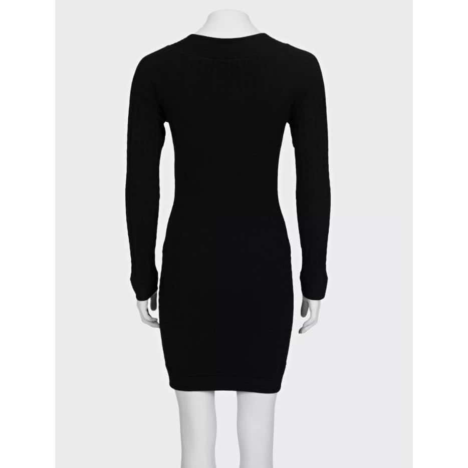 Chanel Chanel Black Fitted Dress  Sz.36 Pre-owned Black Wool Good condition - Inside View