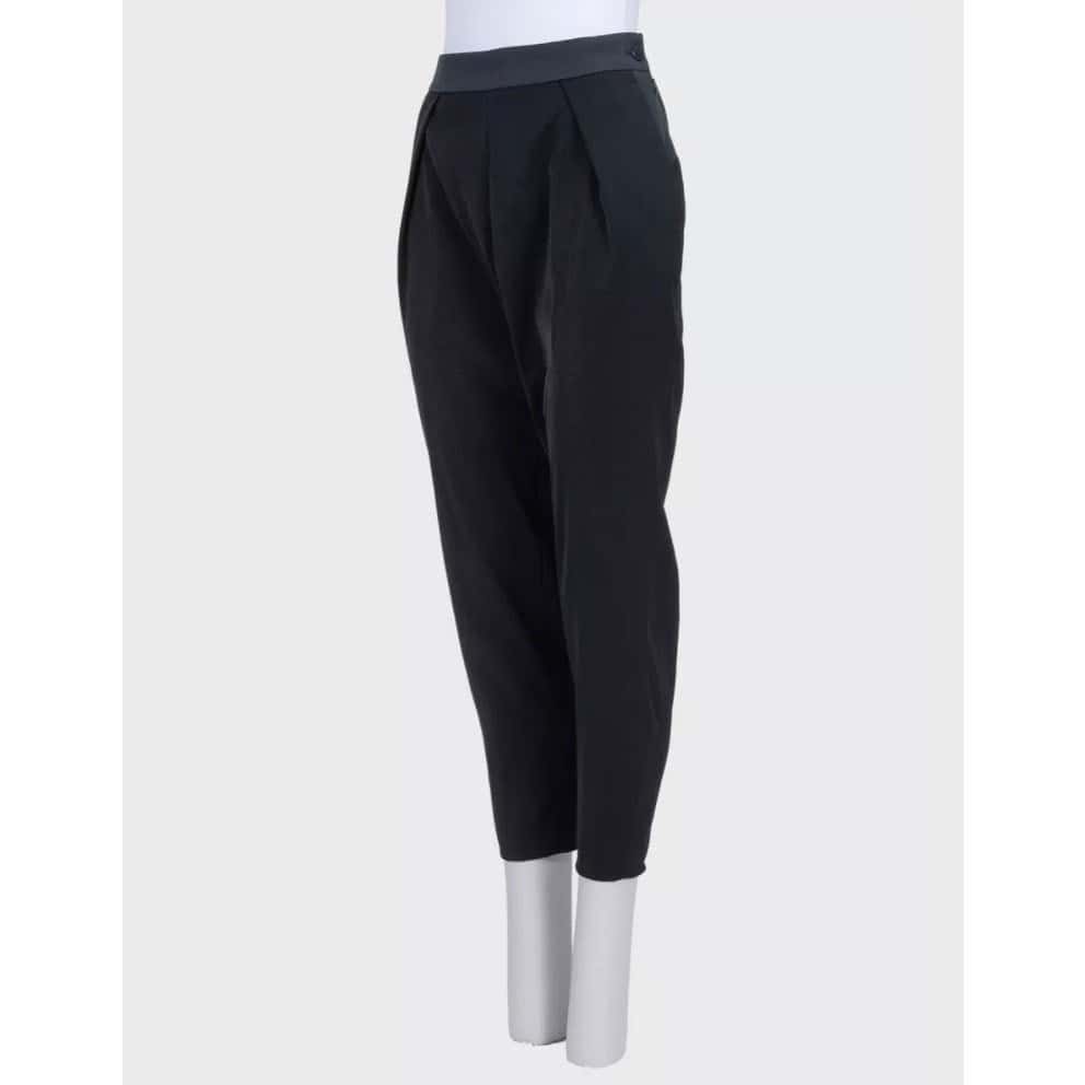 Issey Miyake Issey Miyake Black Fitted Trousers - US 2 | XS pre-owned Black Good condition - Back View