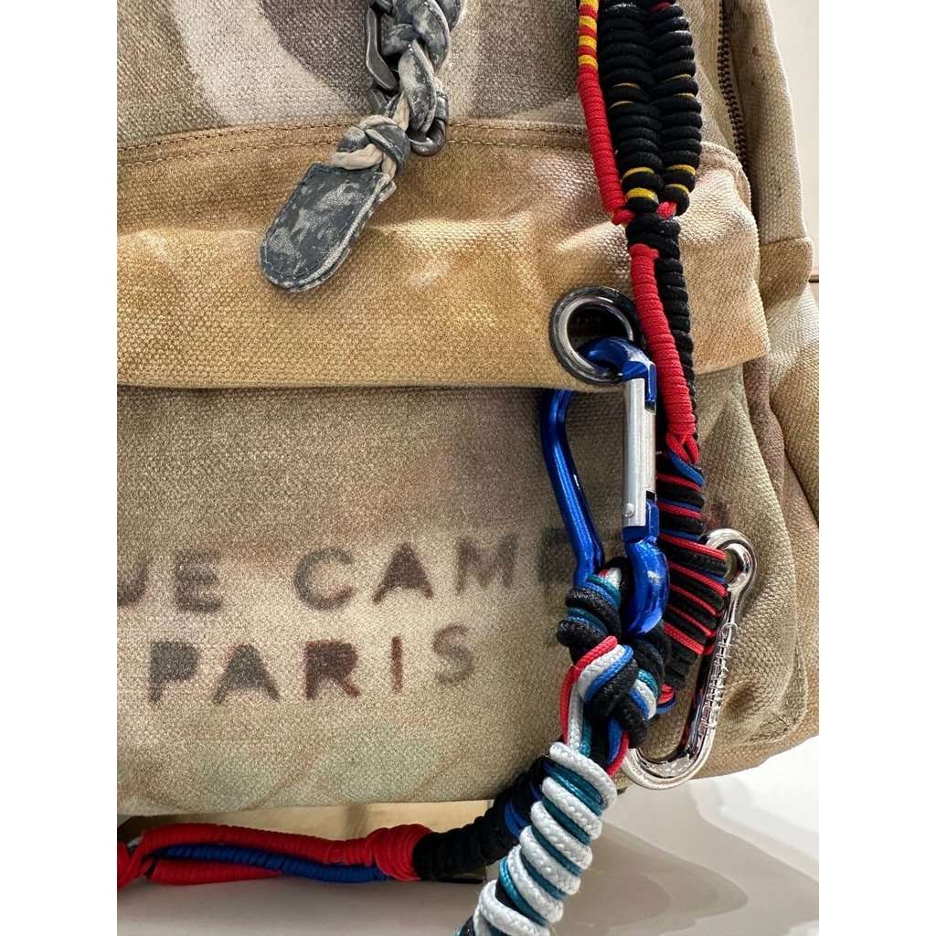 Chanel Chanel Graffiti Canvas & Leather Backpack Beige Pre-owned Beige Canvas Good condition - Model View