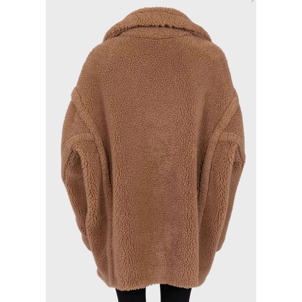 Max Mara Max Mara Luxe Camel Wool & Silk Cropped Coat - Size L Pre-owned Camel Wool Good - Inside View