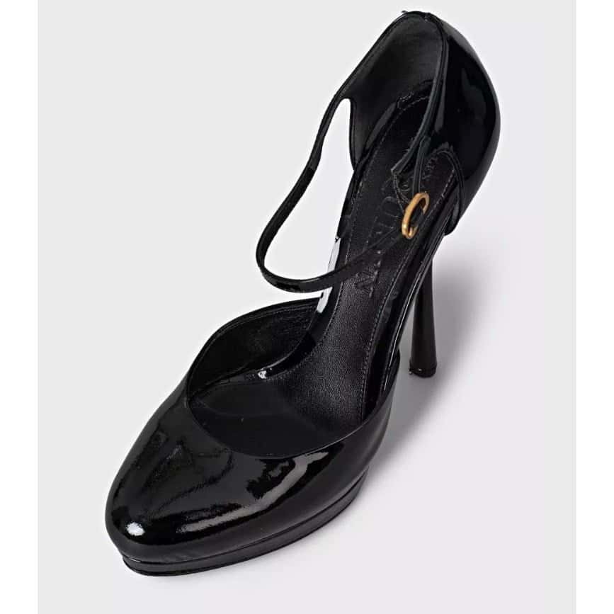 Alexander McQueen Alexander McQueen Black Patent Leather Sculpted Pumps Sz.37.5 Pre-owned Black Leather Good - Inside View