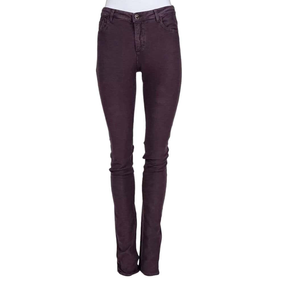 Chanel Chanel Purple Mid-Rise Skinny Jeans Sz.36 Pre-owned Purple Cotton Good - Front View