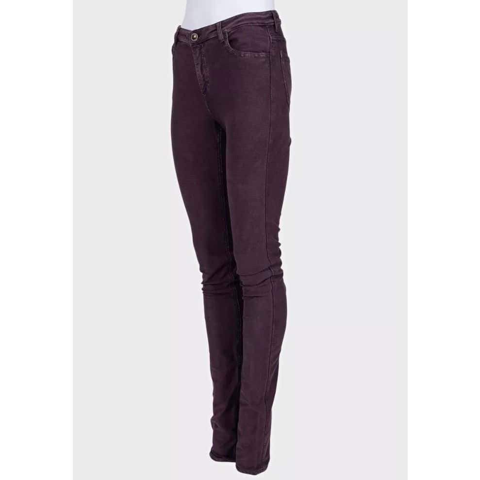 Chanel Chanel Purple Mid-Rise Skinny Jeans Sz.36 Pre-owned Purple Cotton Good - Back View