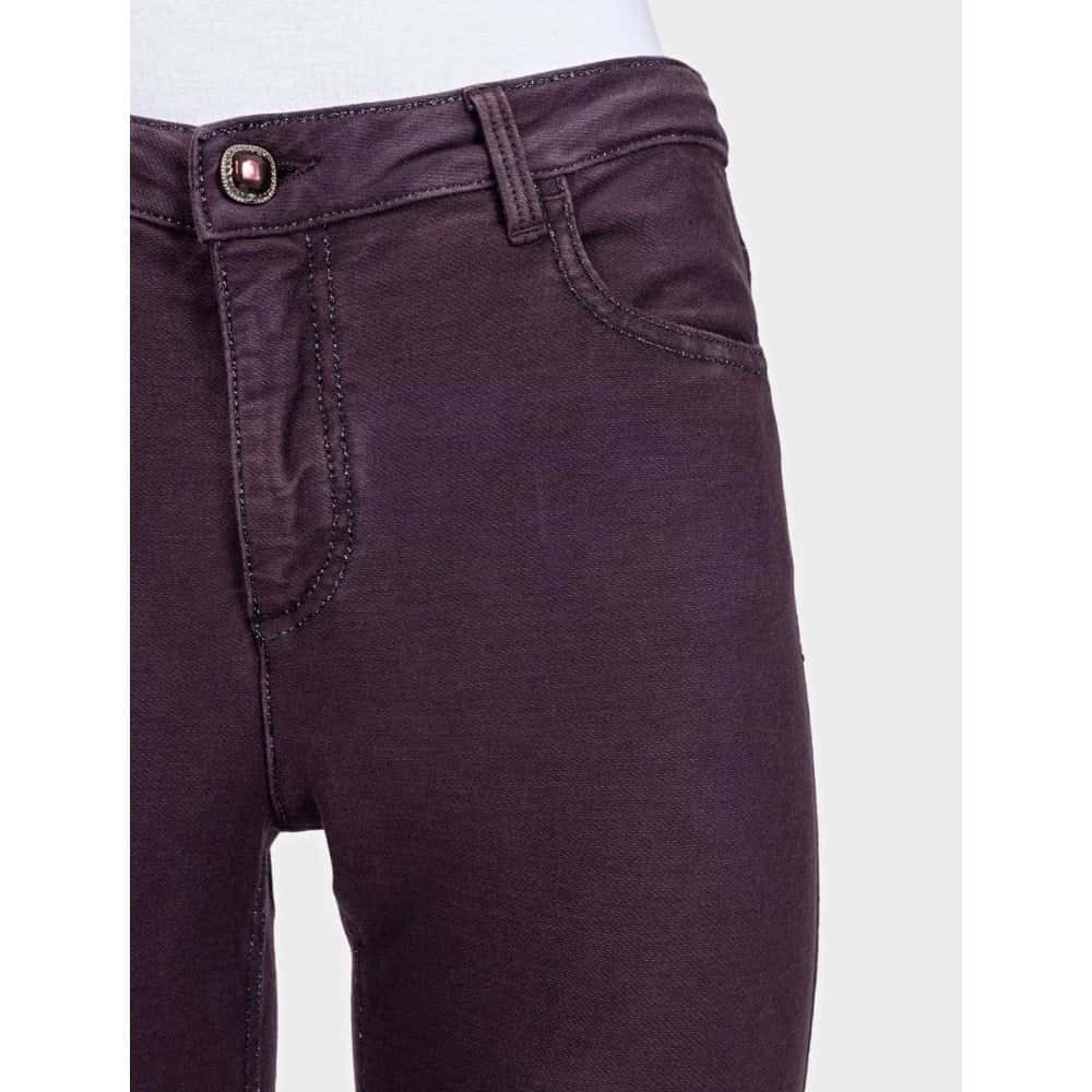 Chanel Chanel Purple Mid-Rise Skinny Jeans Sz.36 Pre-owned Purple Cotton Good - Model View