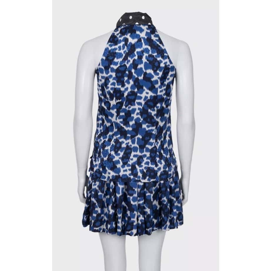 Louis Vuitton Louis Vuitton Blue Silk Skirt & Top Suit Set Sz.36 Pre-owned Blue Silk Good - Inside View