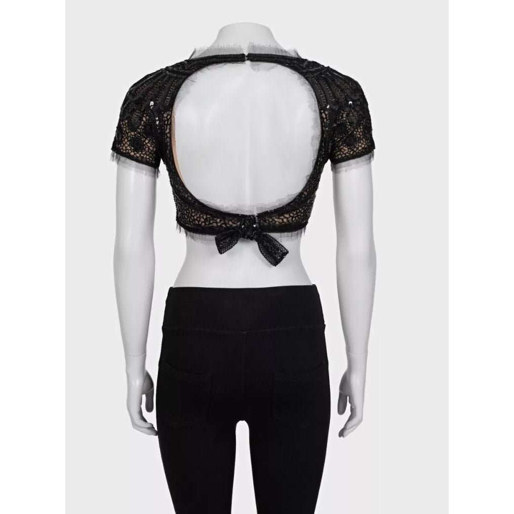 Emilio Pucci Emilio Pucci Elegant Black Sequin  Peter Dundas Top Sz.XS Pre-owned Black Good - Inside View