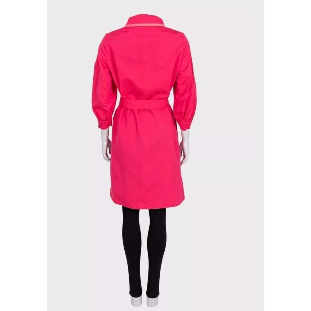 Yves Saint Laurent Yves Saint Laurent Pink Fitted Coat - US 6 / FR 38 Pre-owned Pink Cotton Good - Inside View