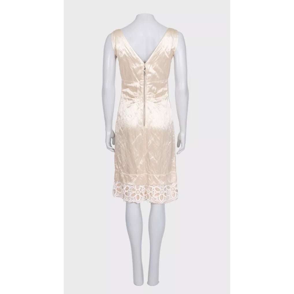 Louis Vuitton Louis Vuitton Beige Sleeveless Dress - Size 36/S Pre-owned Beige Silk Good - Inside View
