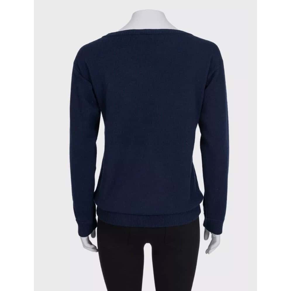 Chanel Chanel Vintage Blue Cashmere Jumper - Size M, EU38 Pre-owned Blue Wool Good - Inside View