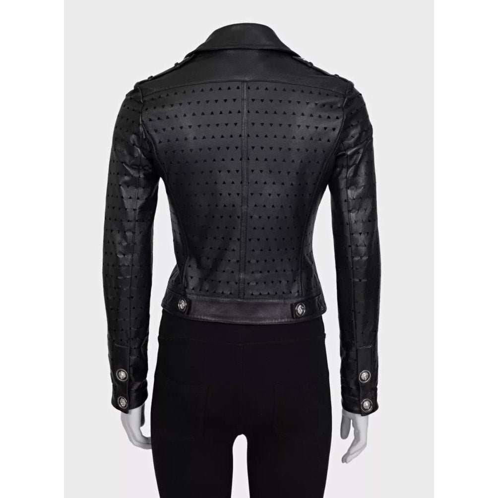 Versus by Versace Versus Versace Black Leather Jacket - Size 38/XS Pre-owned Black Leather Good - Inside View
