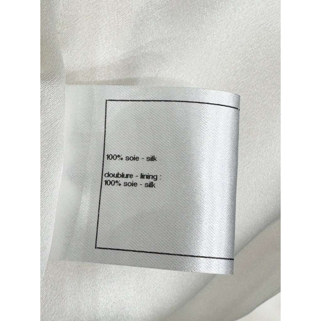 Chanel Chanel Beige Silk Coat Jacket - FR36/S Beige Silk Good - Box View