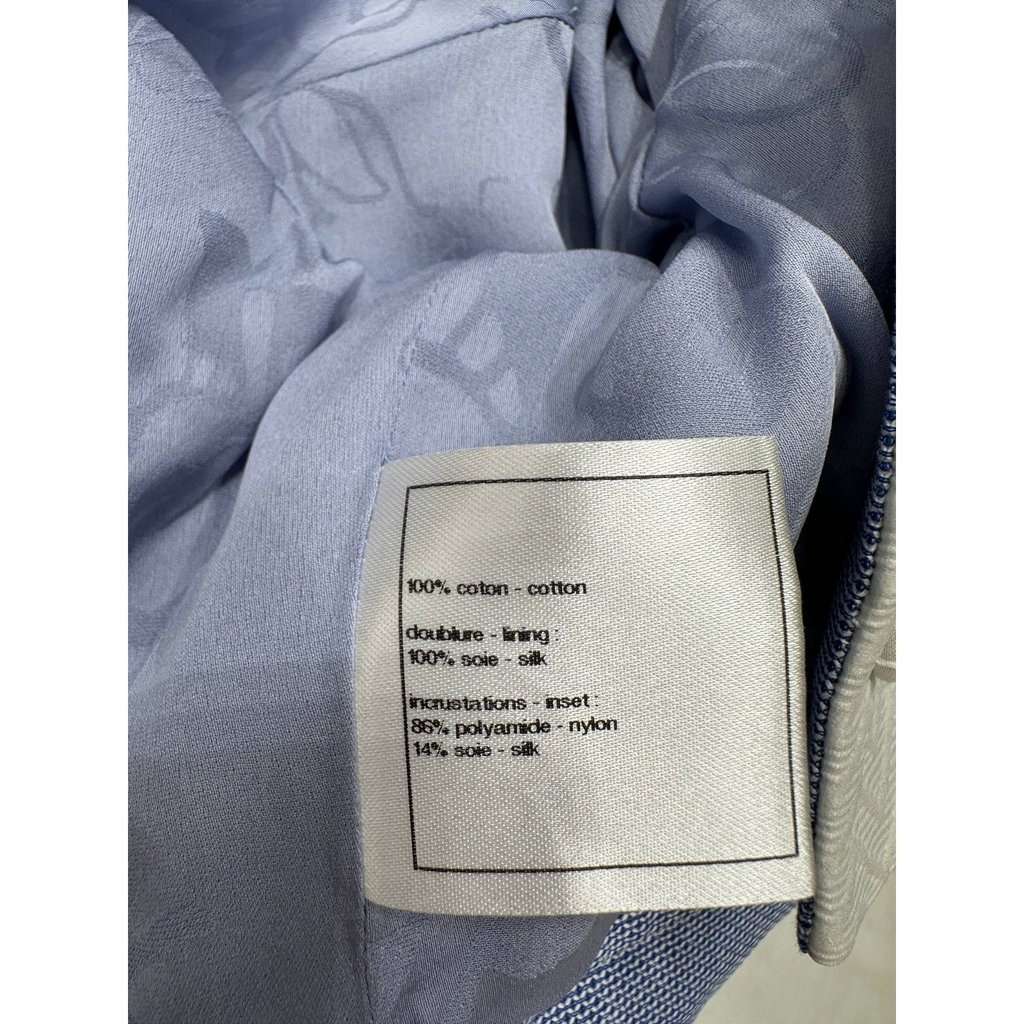 Chanel Chanel Blue Dress with Cape – Spring 2013 Collection – Sz. 36 Pre-owned Blue Cotton Good - Box View