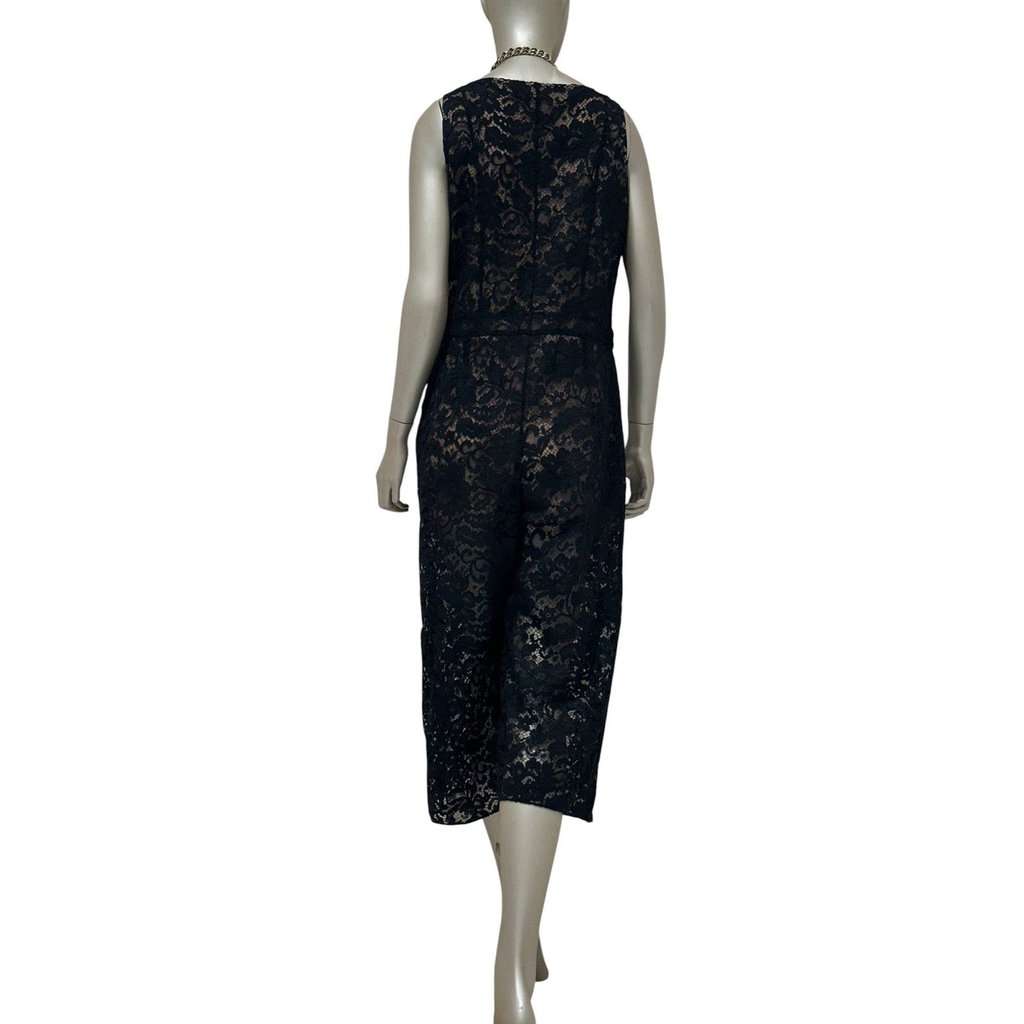 Chanel Chanel Black Lace Evening Jumpsuit - Size 44 Pre-owned Black Lace Good - Inside View
