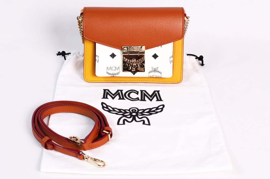MCM Patricia Mini Two way bag-tricolor Gold Leather Good - Back View