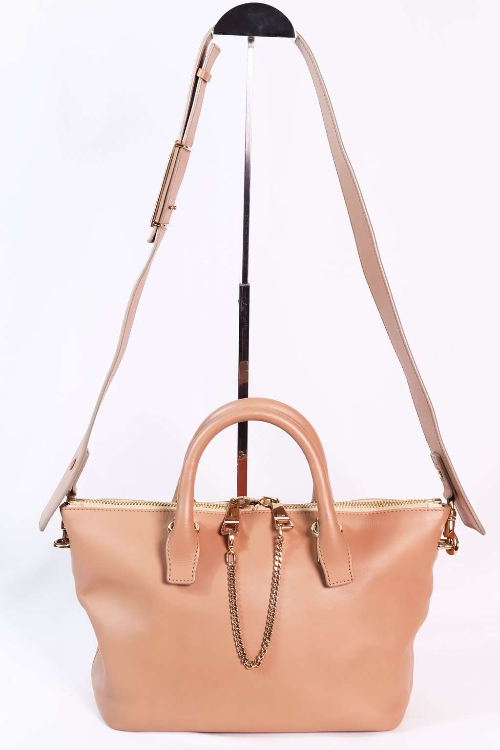 Chloé Two way Beige Salmon bag Beige Leather Good - Back View