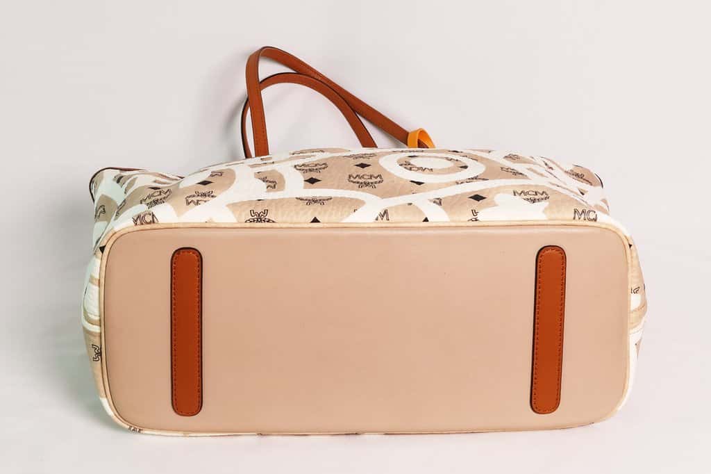 MCM Graffiti Reversible Limited Edition Tote Bag Brown Canvas Good - Box View