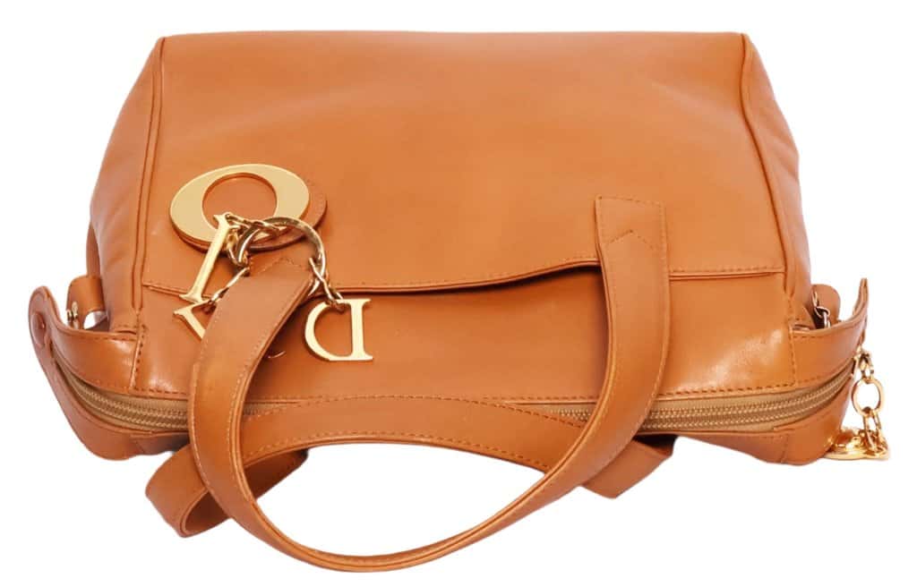 Christian Dior Brown Leather Two Way bag Brown Leather Good - Back View