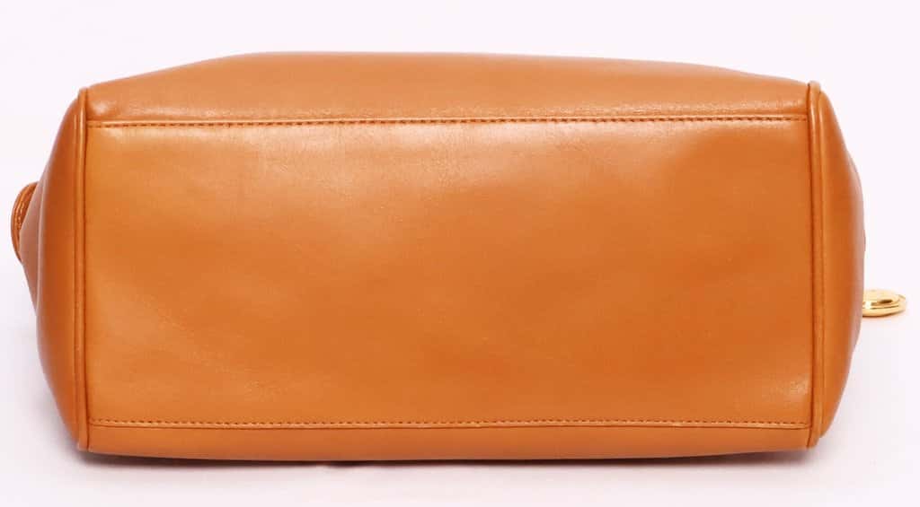 Christian Dior Brown Leather Two Way bag Brown Leather Good - Inside View