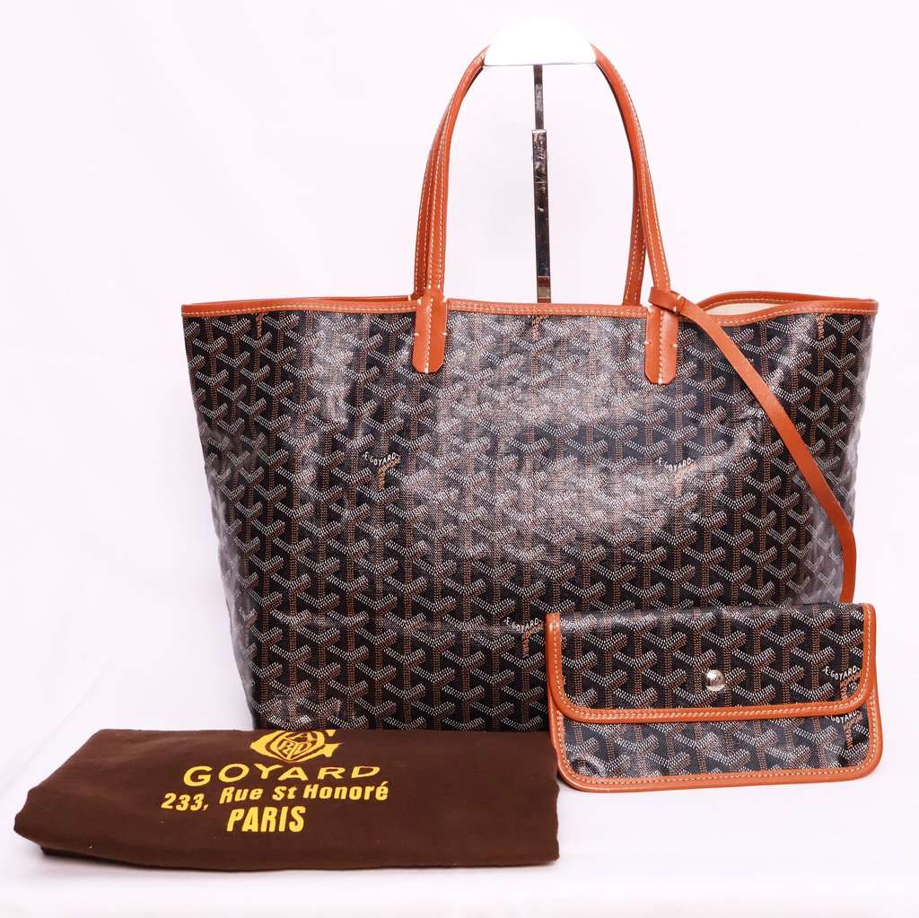 Goyard Saint Louis PM Tote Bag -Black & Tan Black Canvas Good - Inside View