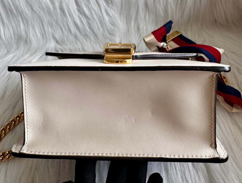 Gucci Sylvie White Mini Chain Bag White Leather Good - Box View