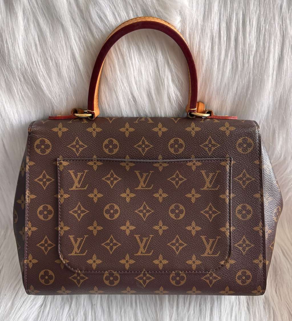 Louis Vuitton Monogram Cluny MM Beige Leather Good - Model View