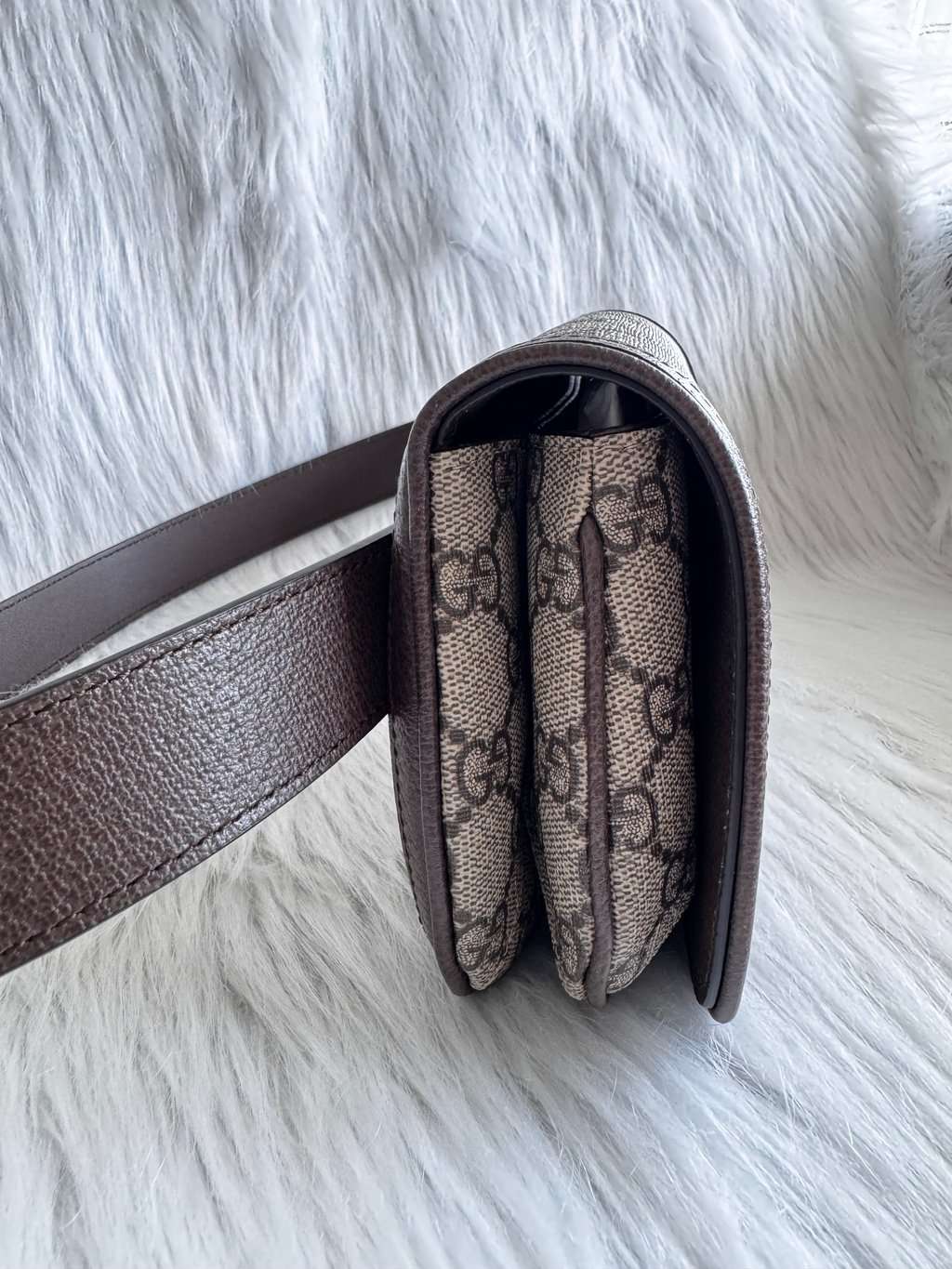 Gucci GG Supreme Blondie Belt Bag (brand new) Brown Leather Good - Back View